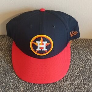 New Era Houston Oilers MLB fitted hat blue and orange